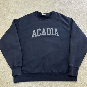 Champion Reverse Weave Acadia Sweatshirt Men's XL Navy Crew Neck Pullover